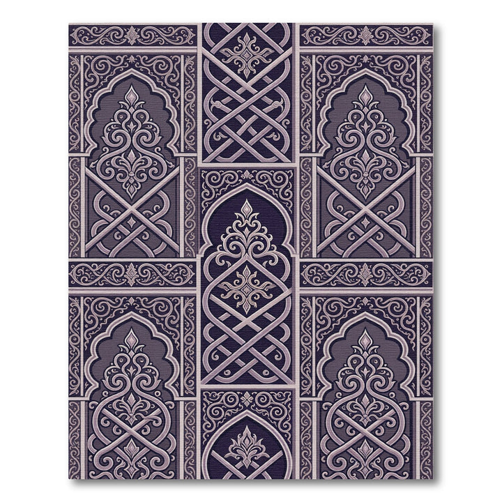Geometric Lattice Arch Mandala Rug
