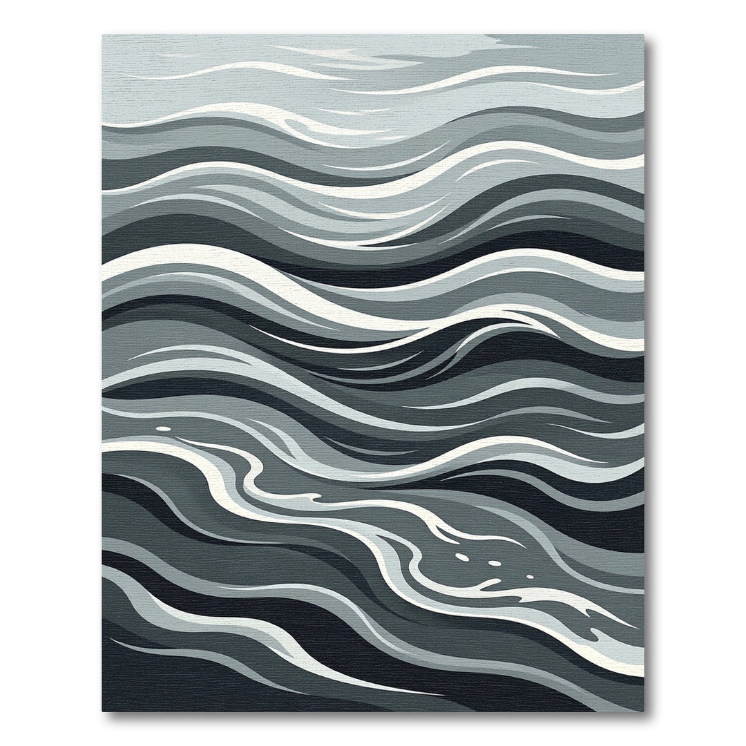 Monochromatic Abstract Wave Rug