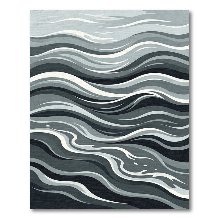 Monochromatic Abstract Wave Rug