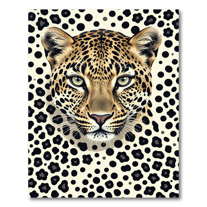 Wild Leopard Spots Cream Background Rug