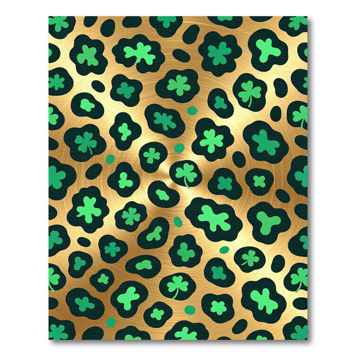 Lucky Clover Leopard Round Rug