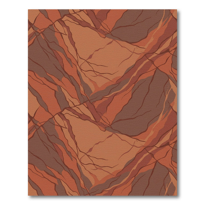 Terracotta Stone Veined Abstract Rug