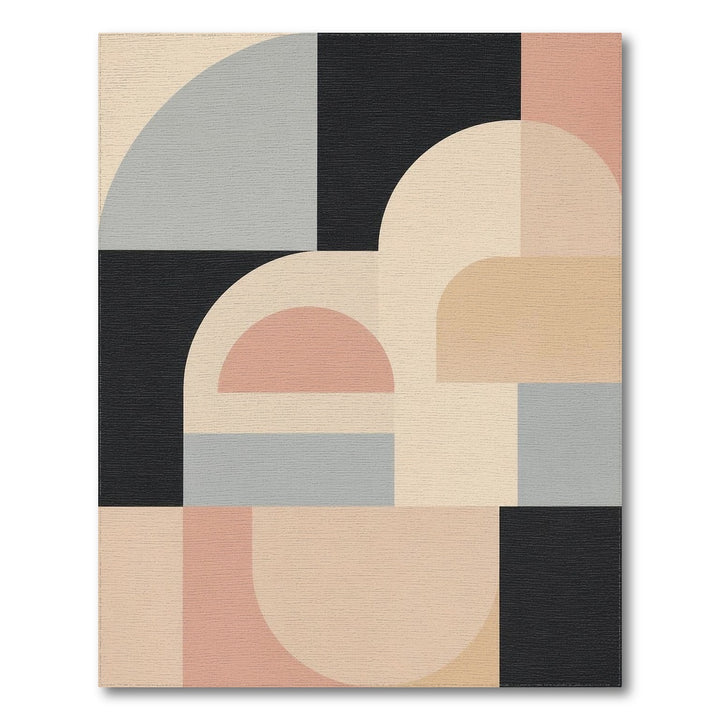 Beige Geometric Modern Area Rug
