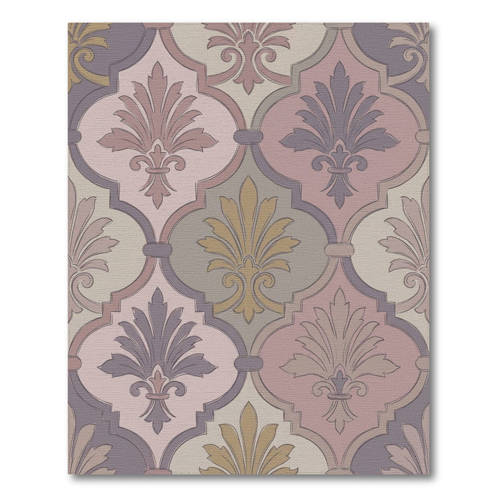 Pastel Fleur de Lis Arabesque Rug