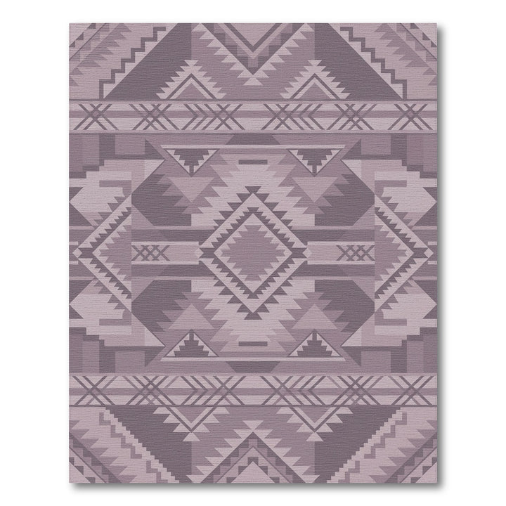 Mauve Geometric Diamond Step Rug