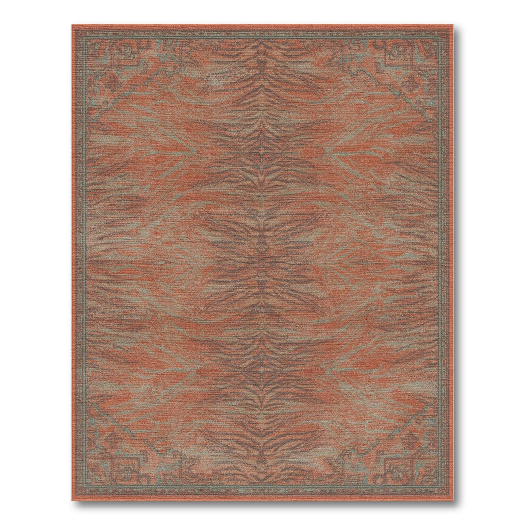 Distressed Vintage Red Distressed Abstract Area Rug