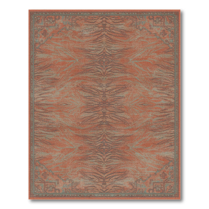 Distressed Vintage Red Distressed Abstract Area Rug