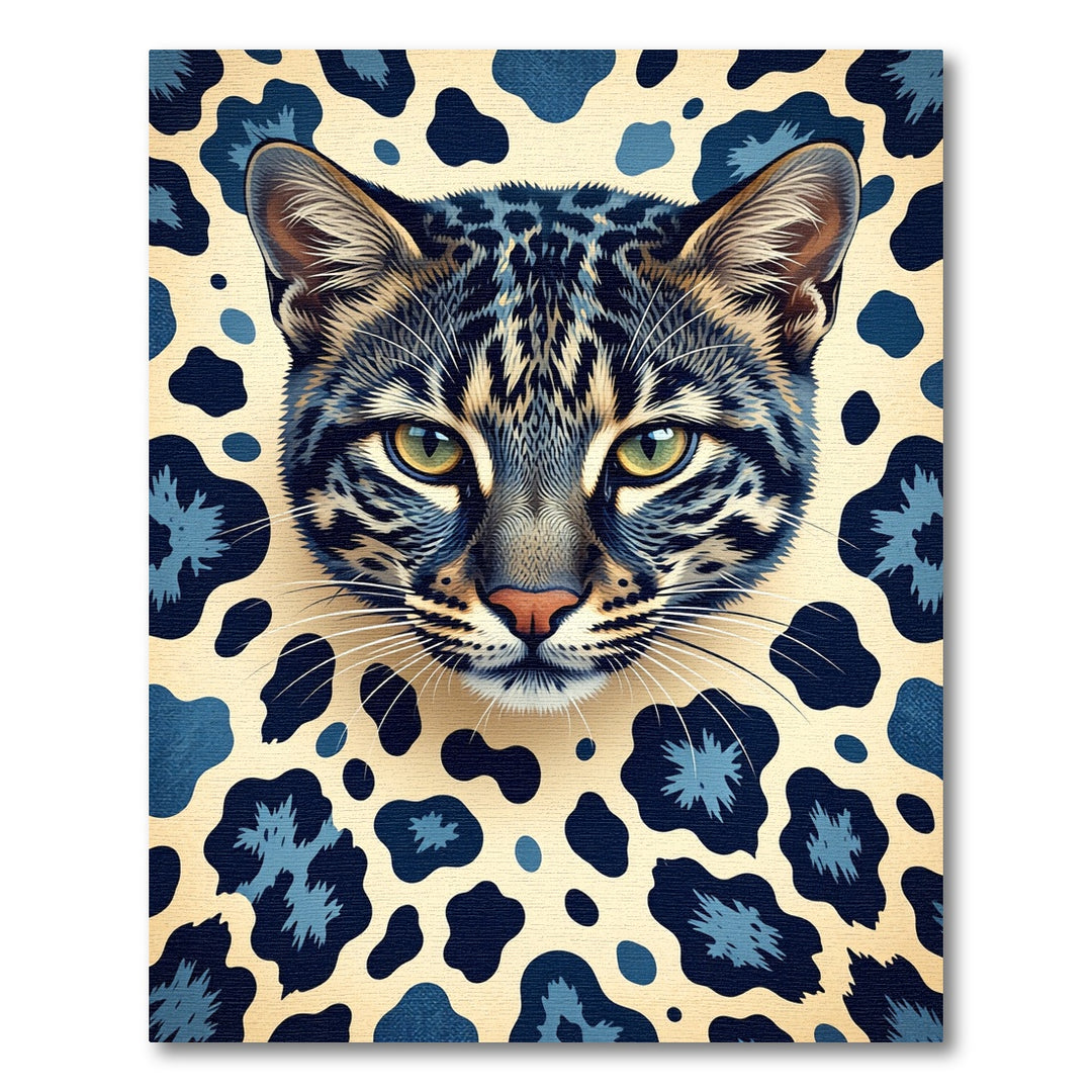 Leopard Spot Feline Portrait Rug