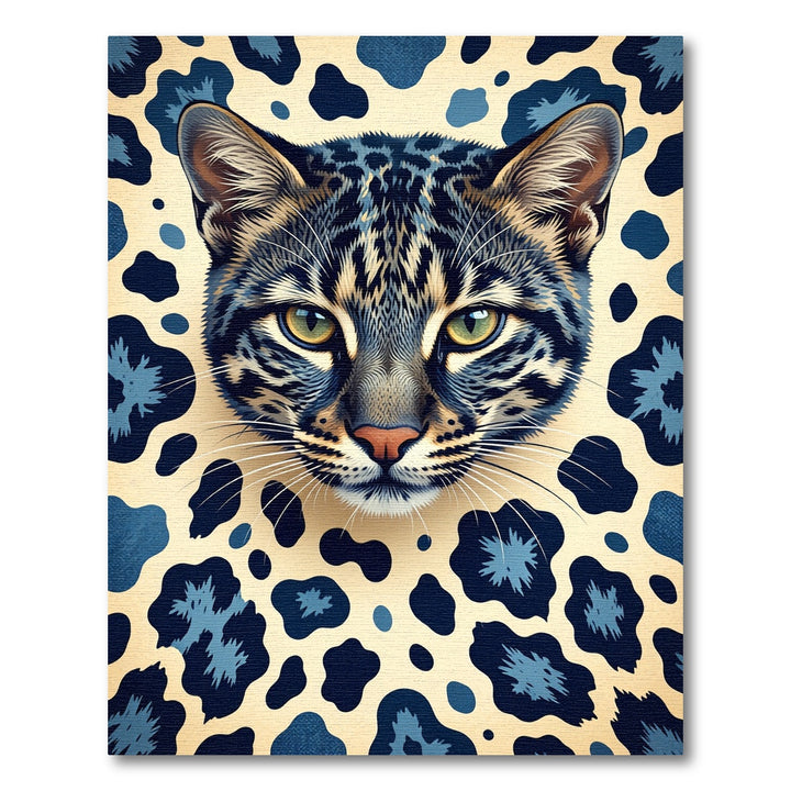 Leopard Spot Feline Portrait Rug