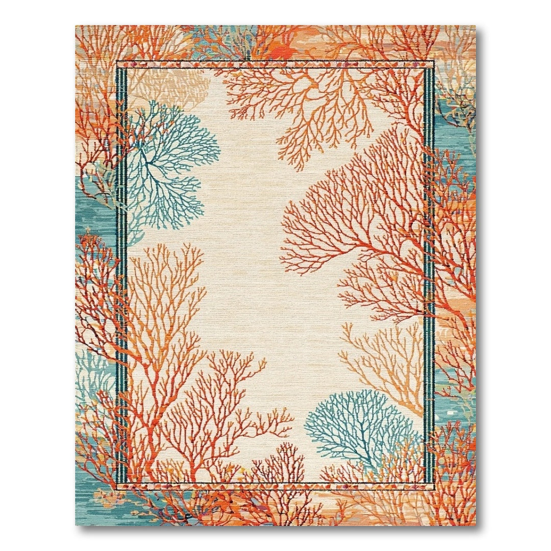 Coral Reef Beige Area Rug