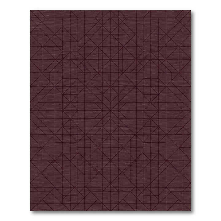 Deep Burgundy Geometric Lattice Rug
