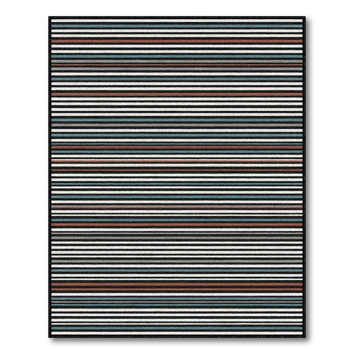 Geometric Modern Multi-Color Striped Geometric Area Rug