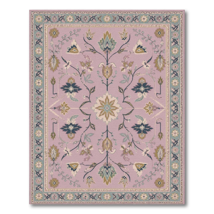 Pink Floral Vintage Area Rug