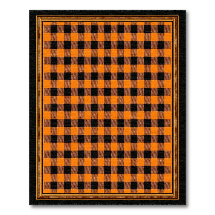 Orange Buffalo Check Area Rug