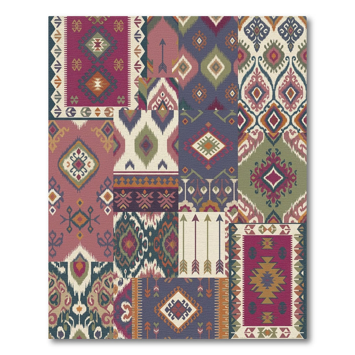 Patchwork Tribal Medallion Arrows Rug