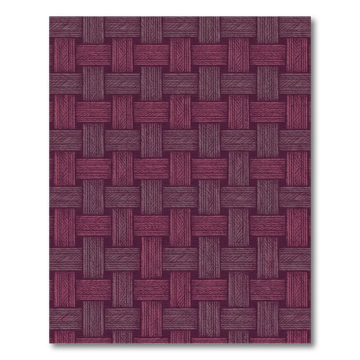 Plum Woven Lattice Textured Rug
