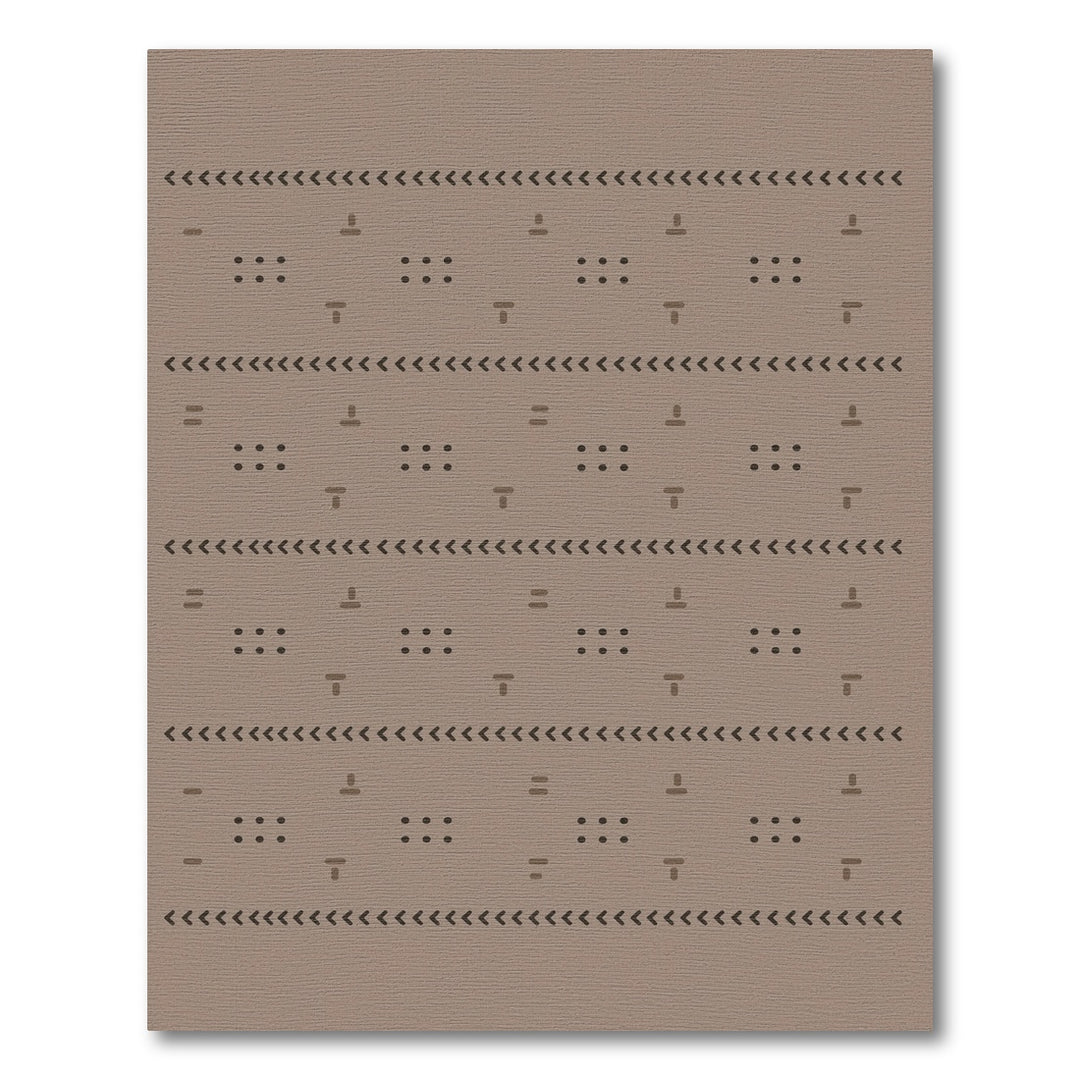 Brown Geometric Dot Area Rug