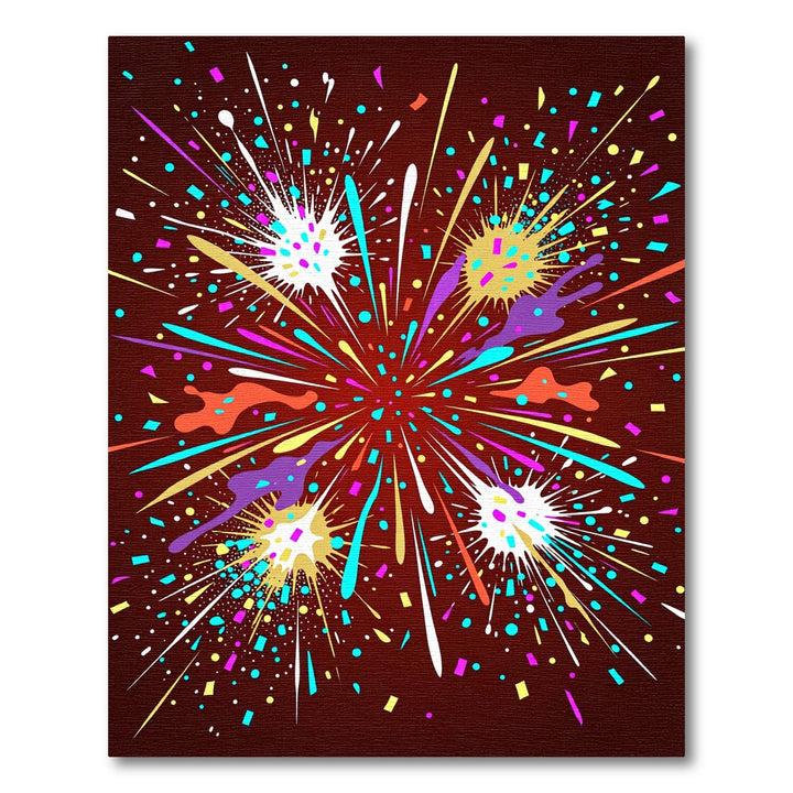 Festive Bursting Confetti Explosion Rug