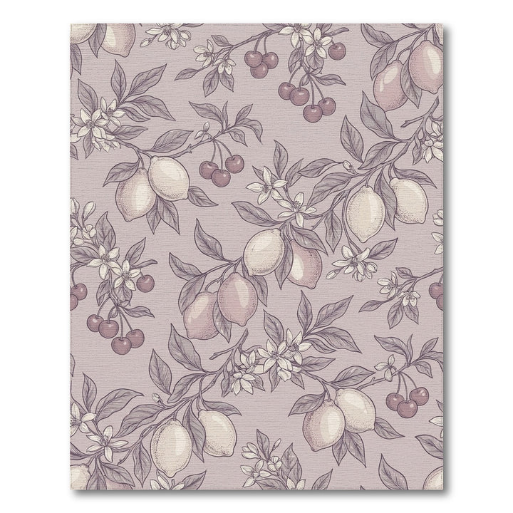 Vintage Soft Cherry Lemon Blossom Rug