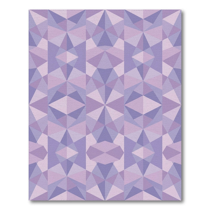 Lavender Geometric Crystal Tessellation Rug