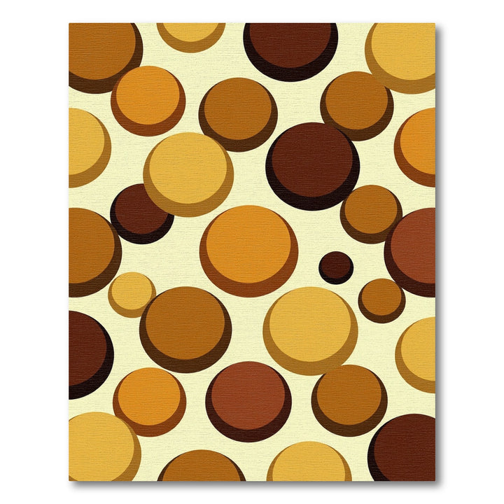 Retro Mid Century Earth Tone Circles Rug