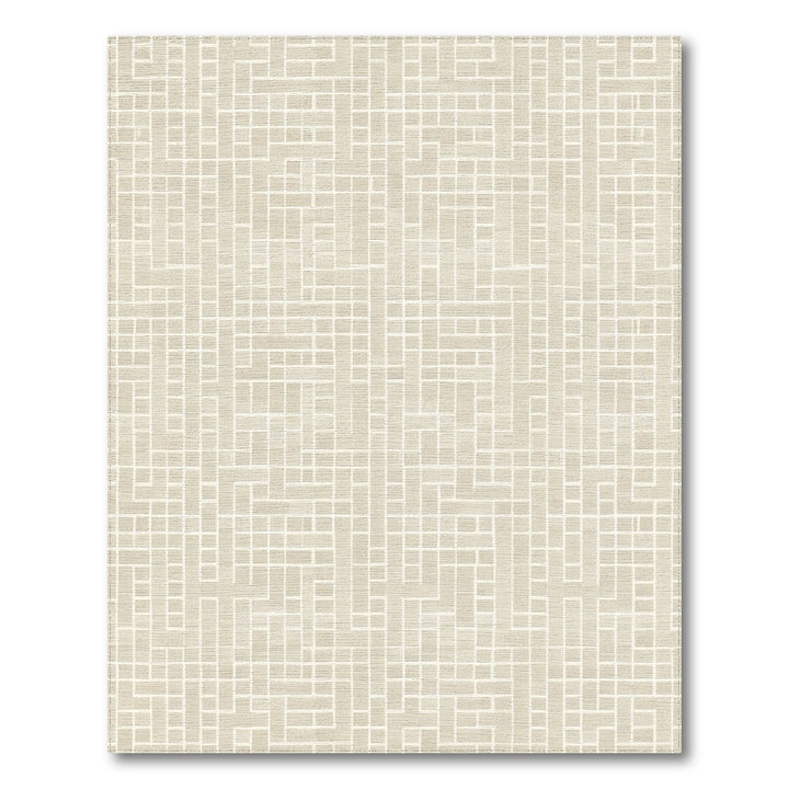 Beige Geometric Block Beige and Neutral Area Rug