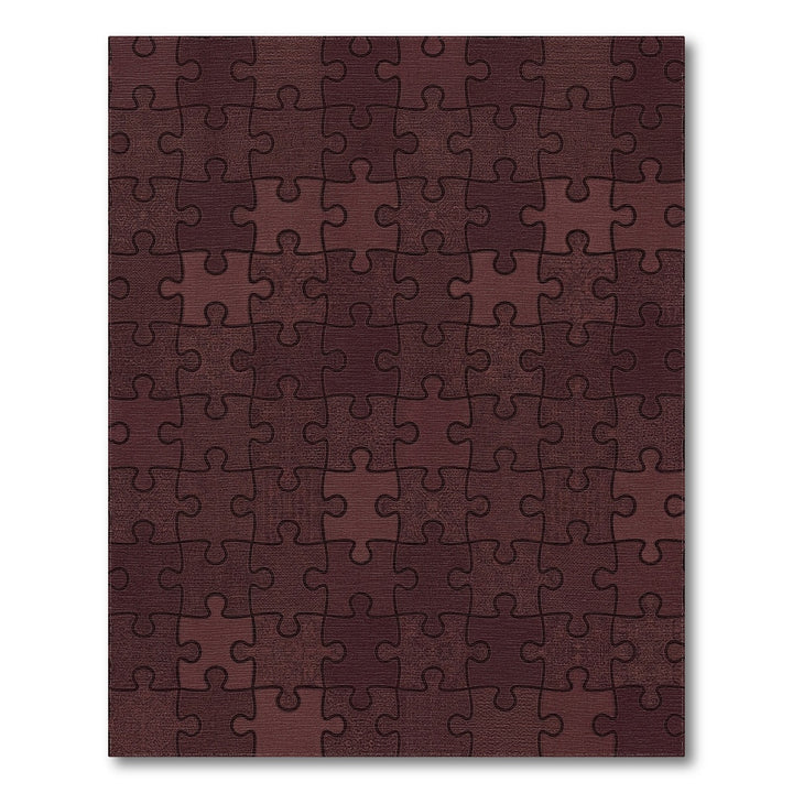 Deep Red Puzzle Piece Collage Rug