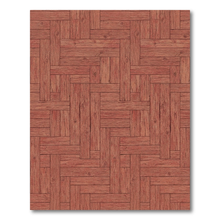 Rustic Wood Grain Parquet Rug