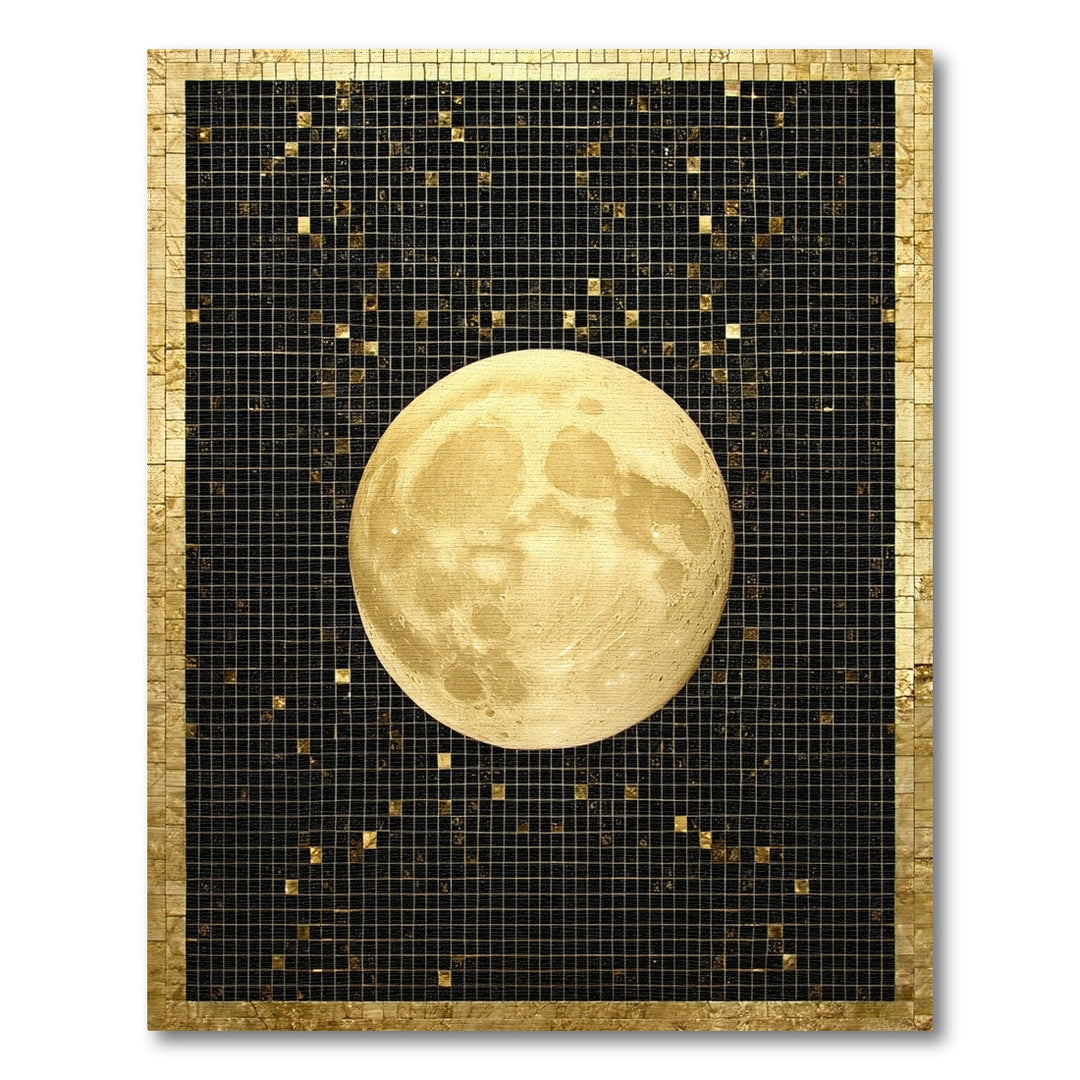 Full Moon Gold Mosaic Area Rug