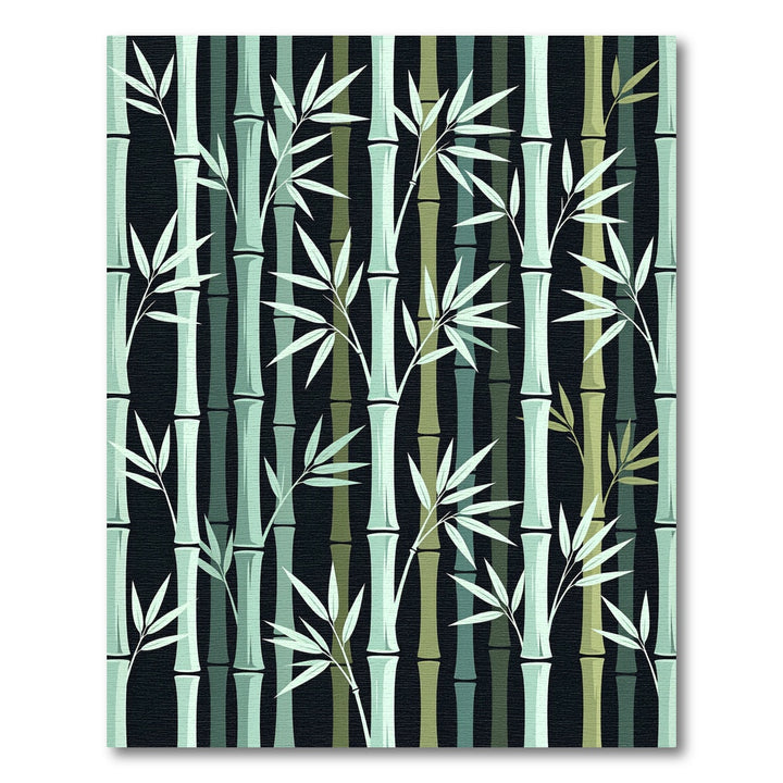 Sage Green Bamboo Forest Stripes Rug