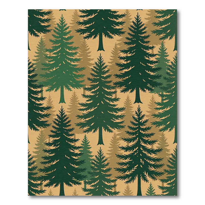 Evergreen Forest Silhouette Rug
