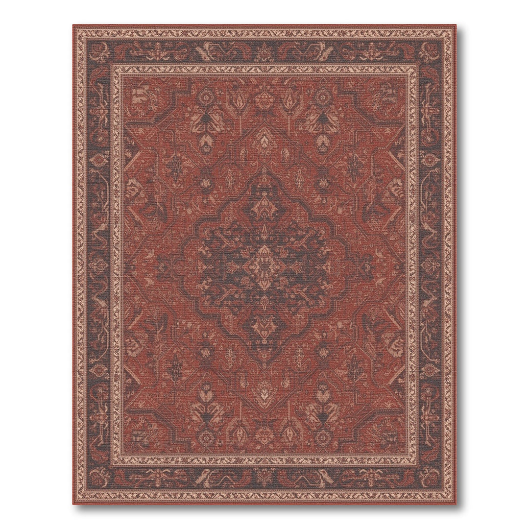 Red Persian Medallion Area Rug