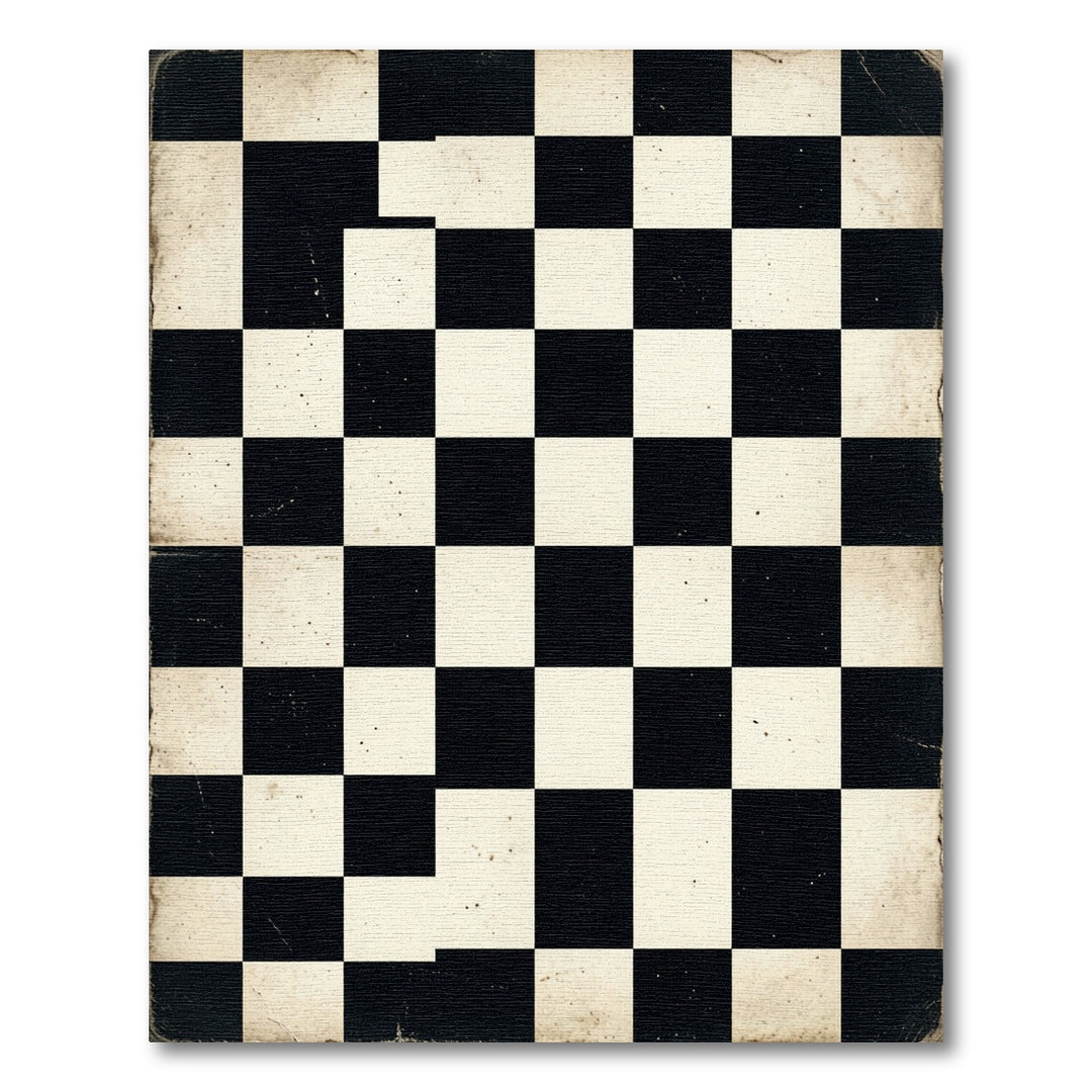 Classic Black White Checkerboard Rug