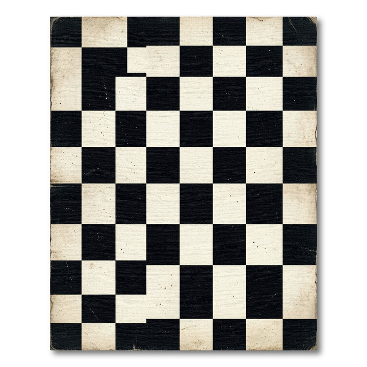 Classic Black White Checkerboard Rug