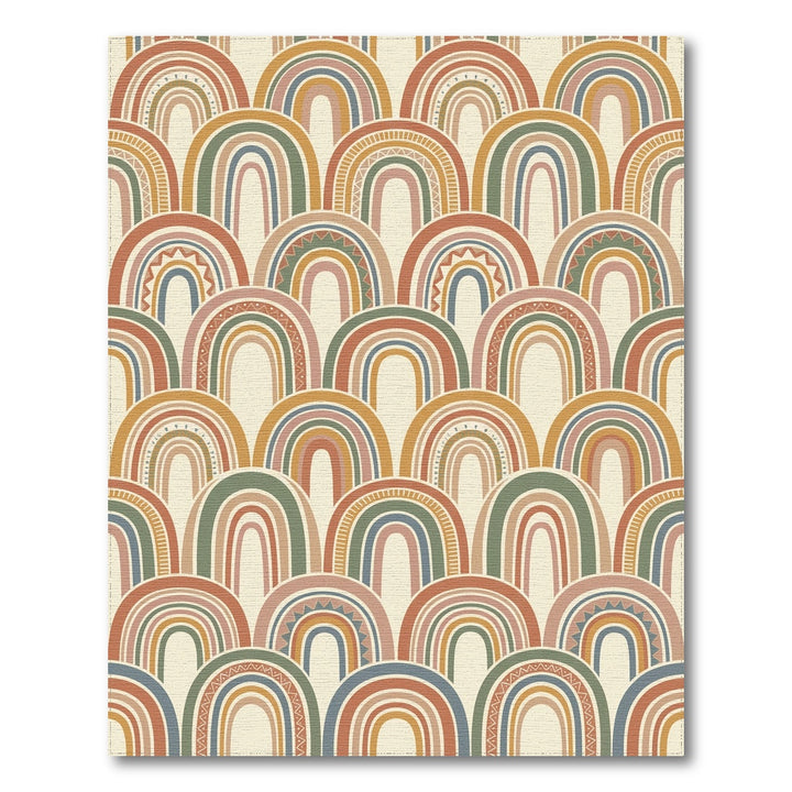Earthy Rainbow Arch Boho Mix Rug