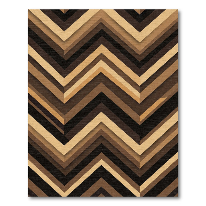 Earthy Tone Chevron Stripe Rug