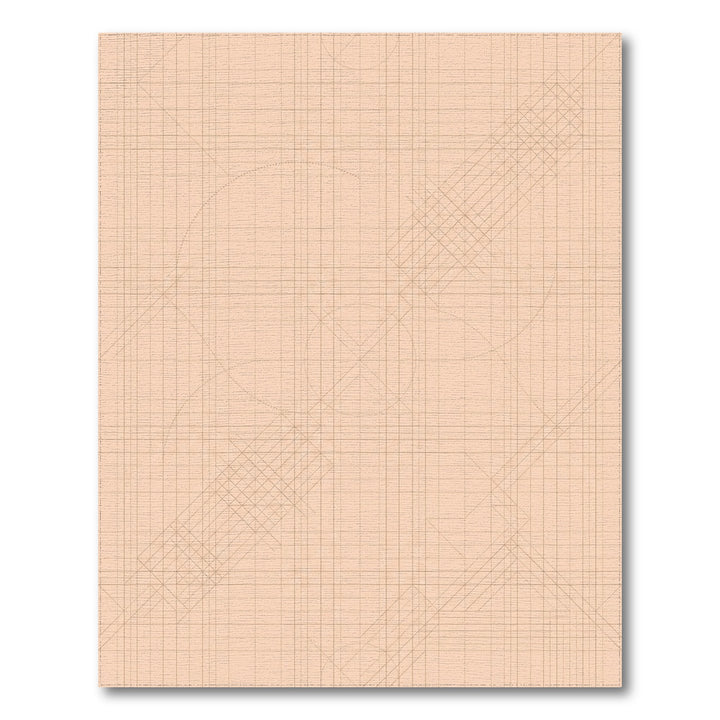 Minimalist Ochre Geometric Grid Rug