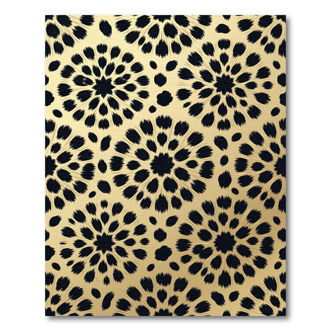 Golden Black Dandelion Radiance Rug