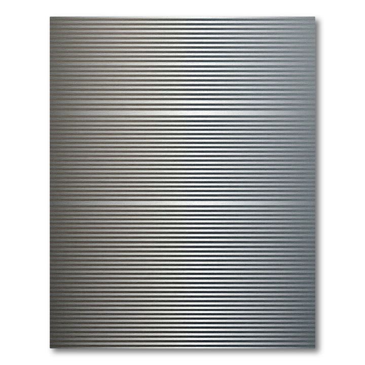 Contemporary Silver Striped Rug