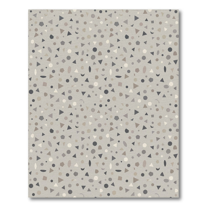 Neutral Speckled Geometric Shapes Rug
