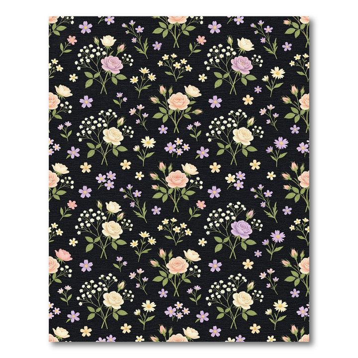 Pastel Pink Cream Lilac Floral Sprigs Rug