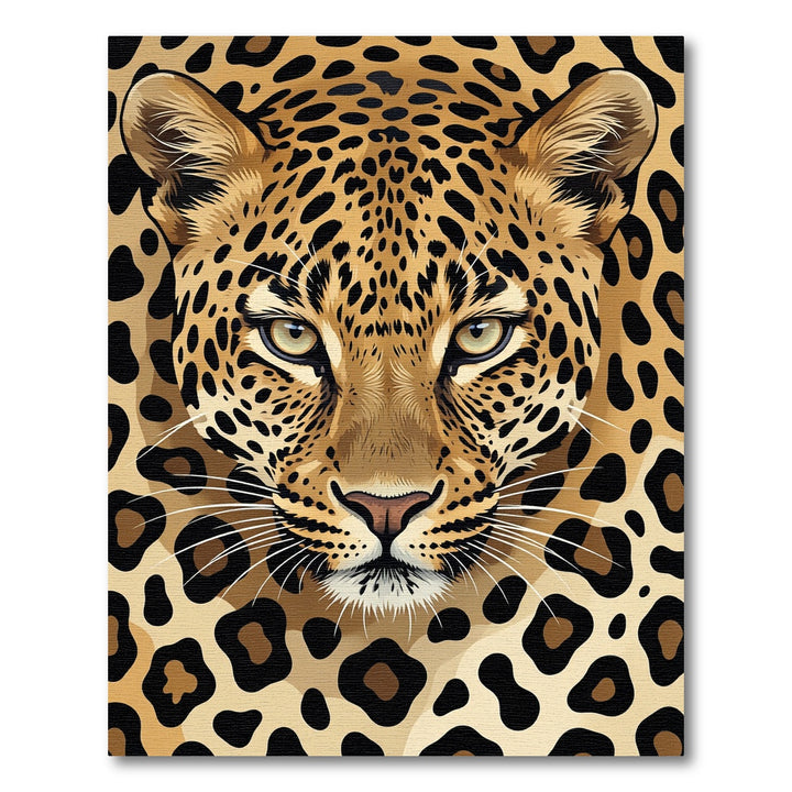 Vibrant Leopard Spots Face Rug