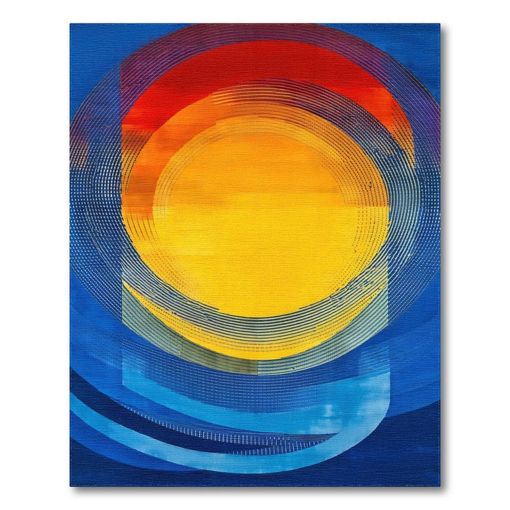 Vibrant Concentric Circle Area Rug