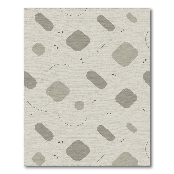 Grey Geometric Modern Area Rug