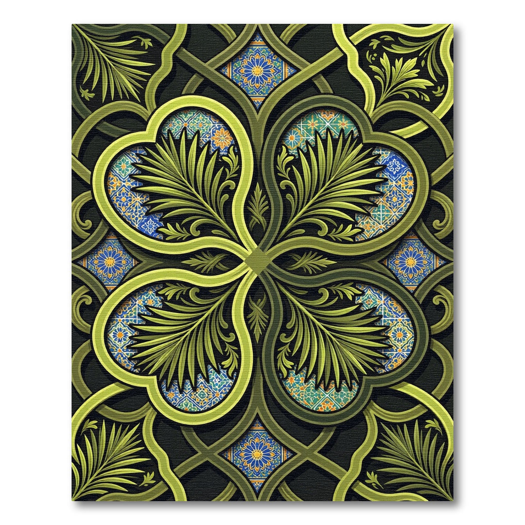 Four Leaf Clover Emerald Jewel Rug