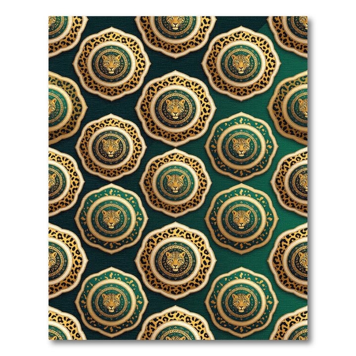 Emerald Leopard Medallion Rug