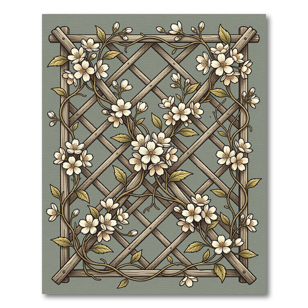 Spring Blossom Trellis Floral Rug