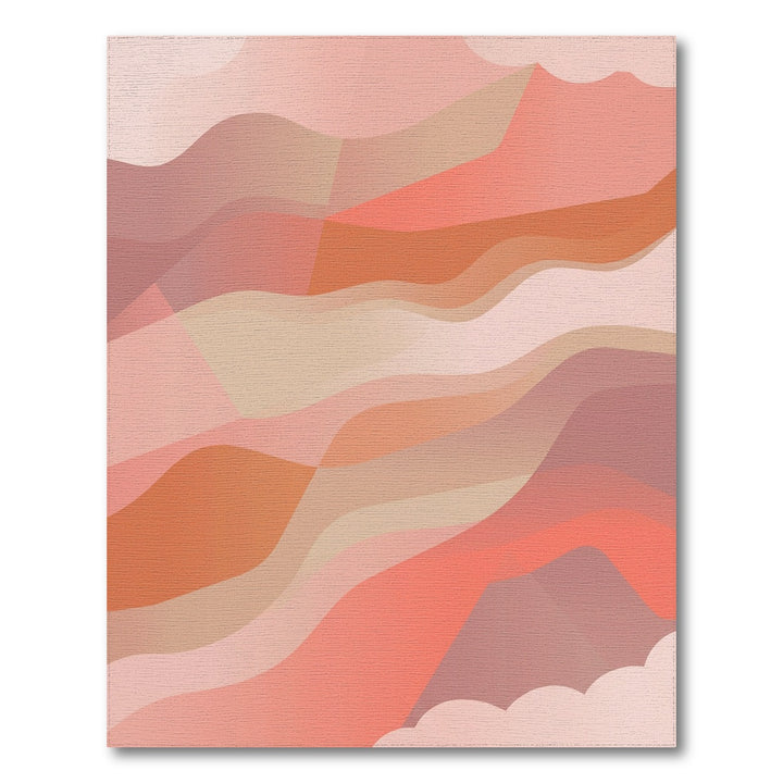 Terracotta Sunset Wavy Landscape Rug