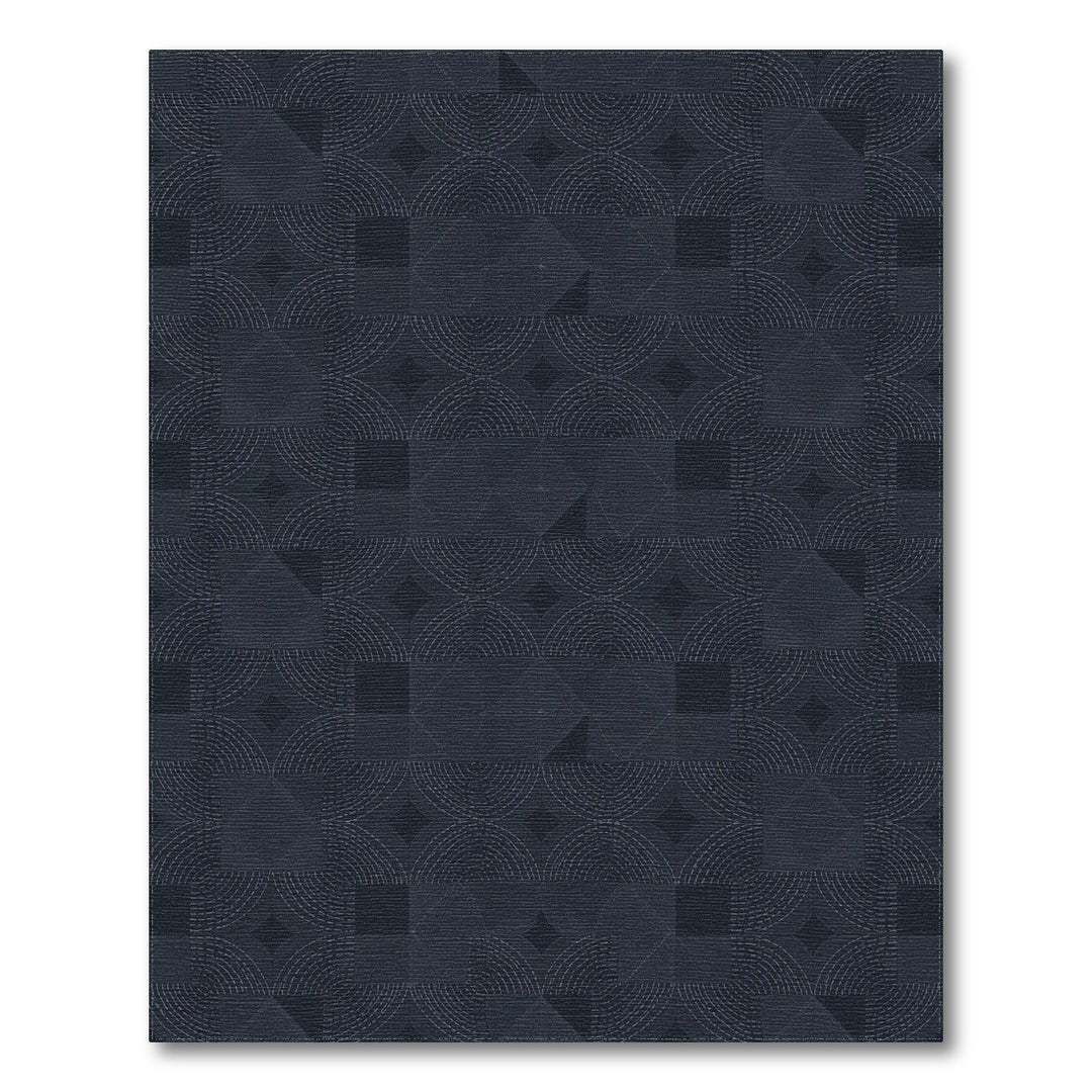 Grey Geometric Modern Area Rug