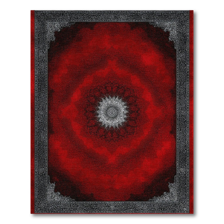 Red Traditional Persian Medallion Area Rug